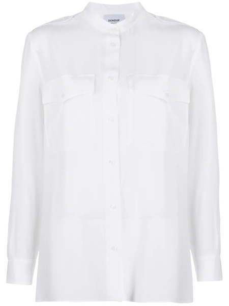 Dondup Double Chest Pocket Oversized Shirt - White 