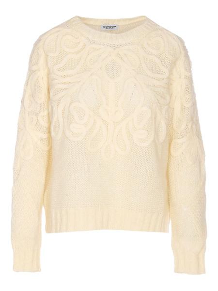  Dondup Embroidered Crewneck Sweater - Neutrals 