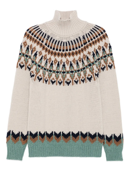  Dondup Fair-isle Turtleneck Sweater - Neutrals 