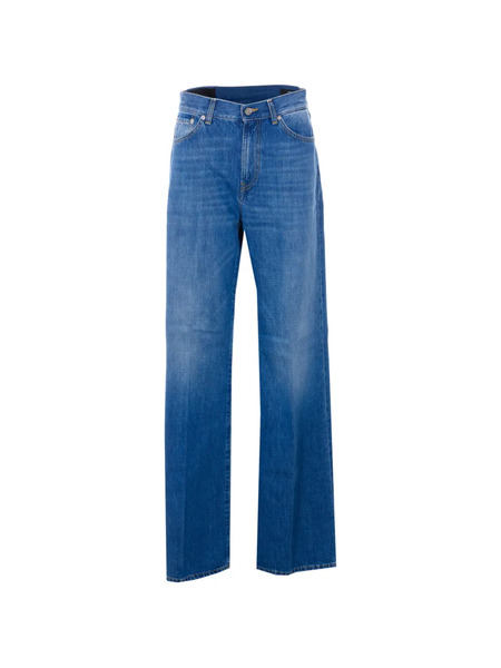  Dondup Five-pockets Patch-logo Jeans - Blue 