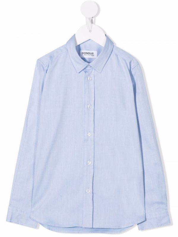  Dondup Kids Button-down Fitted Shirt - Blue 