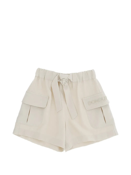  Dondup Kids Logo-embroidered Shorts - Neutrals 