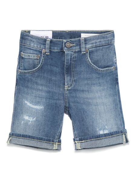  Dondup Kids Logo-patch Denim Shorts - Blue 