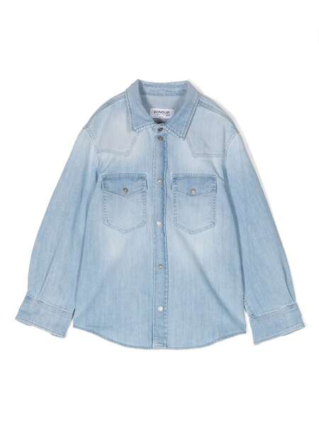  Dondup Kids Long-sleeve Denim Shirt - Blue 