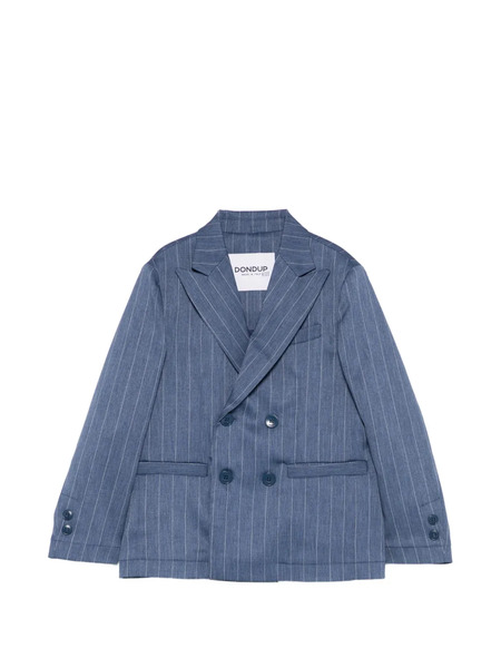  Dondup Kids Pinstripe Double-breasted Blazer - Blue 