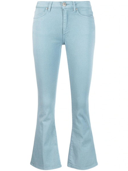  Dondup Logo-patch Bootcut Jeans - Blue 