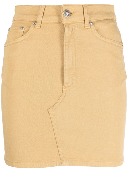  Dondup Logo-patch Denim Shirt - Yellow 
