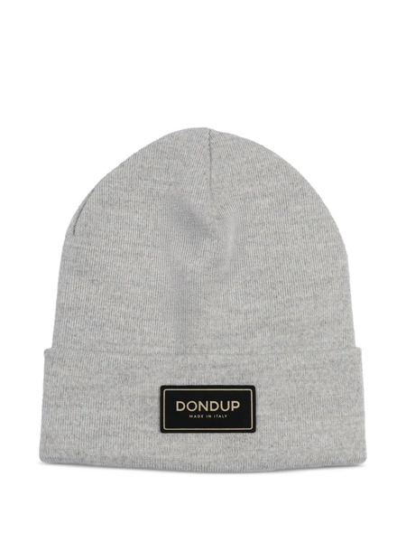  Dondup Logo-plaque Beanie Hat - Grey 
