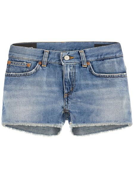  Dondup Logo-plaque Denim Shorts - Blue 