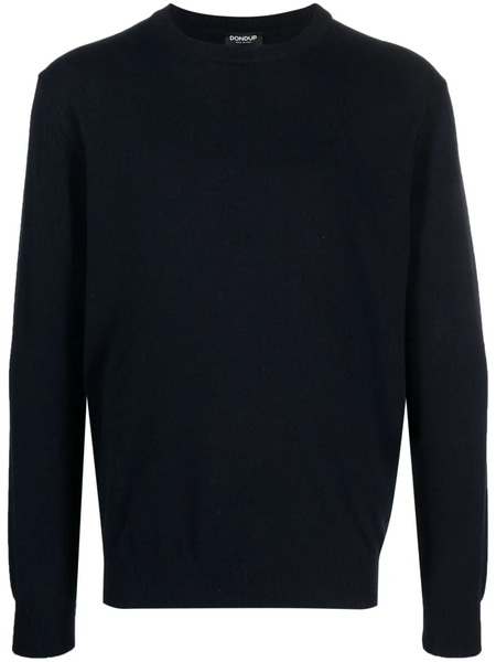  Dondup Logo-plaque Fine-knit Jumper - Blue 