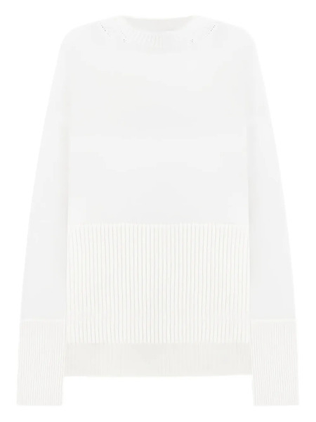  Dondup Ribbed-hem Sweater - White 