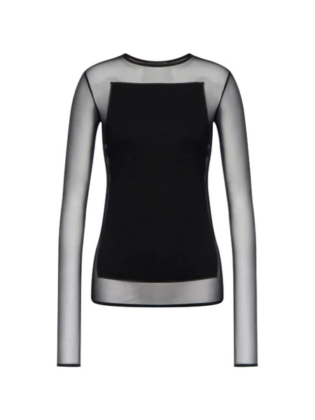  Dondup Sheer-panel Top - Black 