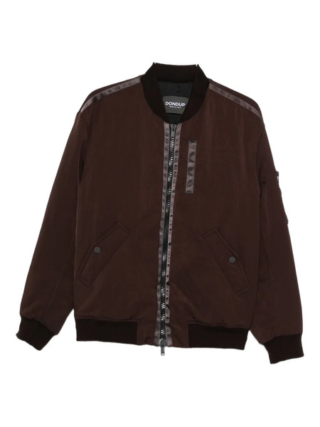  Dondup Striped-panel Bomber Jacket - Brown 