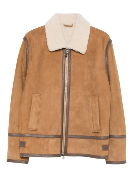  Dondup Zip-up Leather Jacket - Brown 