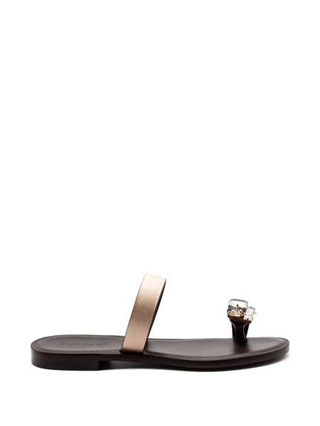  Donnarì Crystal-embellished Mules - Gold 