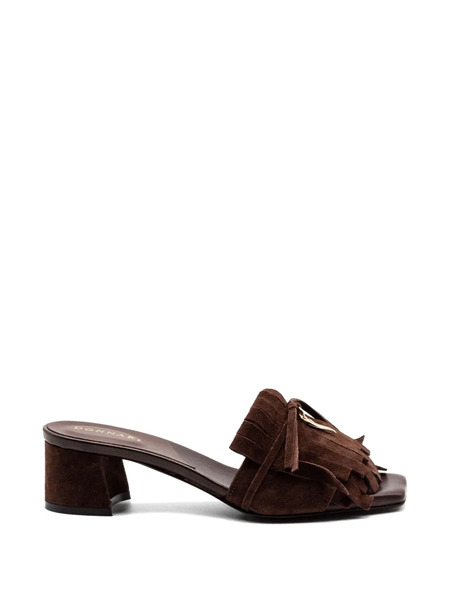  Donnarì 50mm Suede Mules - Brown 