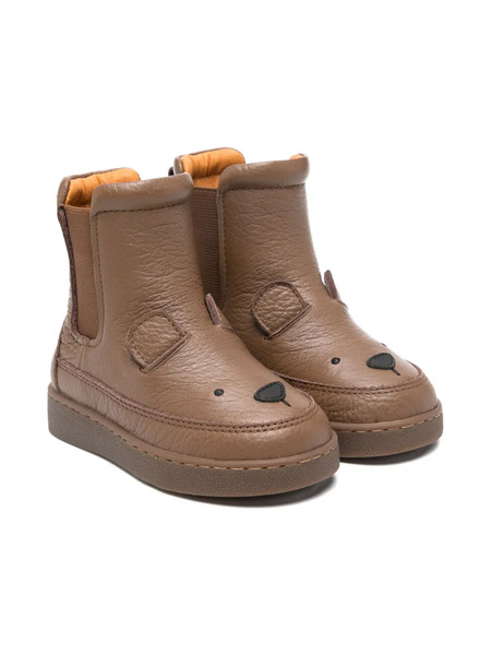  Donsje Bear-face Leather Boots - Brown 