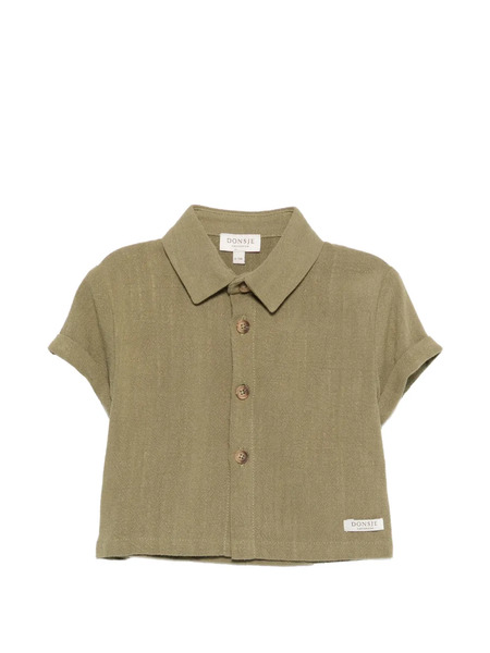  Donsje Button Short-sleeve Shirt - Green 
