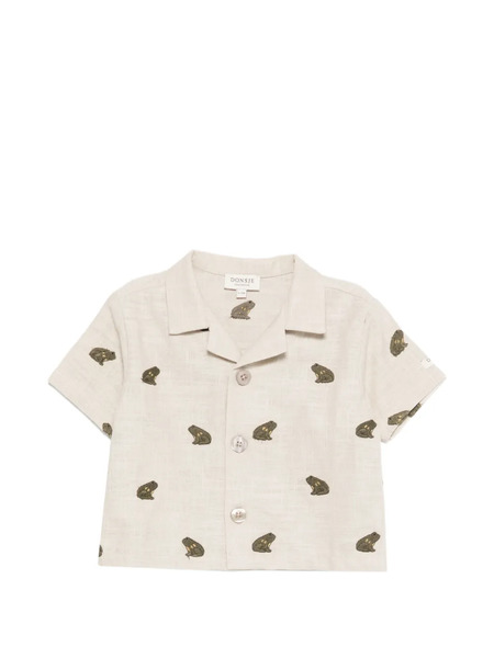  Donsje Deccie Frog Button-down Shirt - Neutrals 