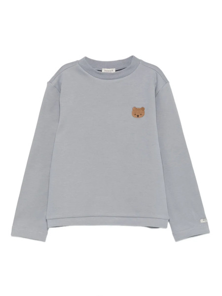  Donsje Embroidered-bear Sweatshirt - Blue 