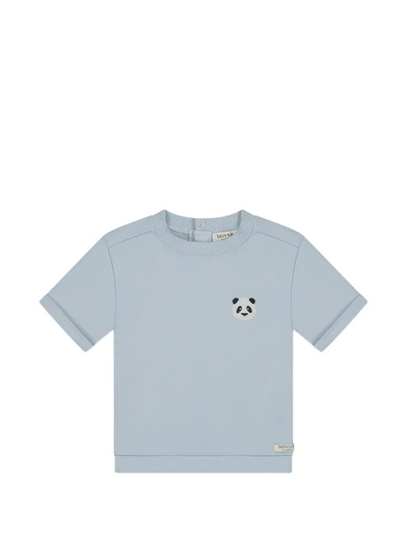  Donsje Roll-sleeve Panda T-shirt - Blue 