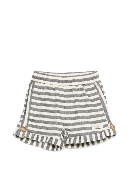  Donsje Striped Button Shorts - Grey 