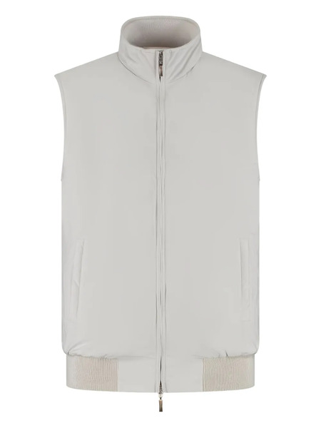  Doriani Cashmere Zip-up Gilet - Neutrals 