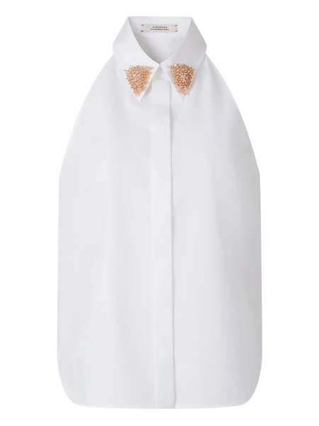 Dorothee Schumacher Bead-embellishment Halter Blouse - White 