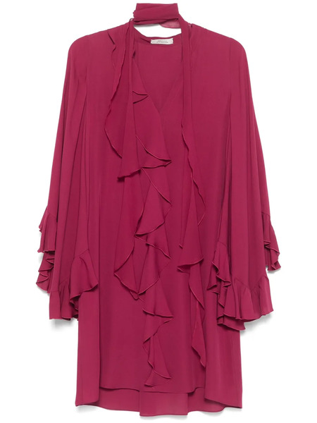 Dorothee Schumacher Ruffle-trim Georgette Mini Dress - Purple 