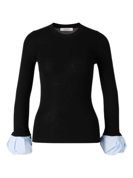  Dorothee Schumacher Ruffled-cuff Knitted Top - Black 