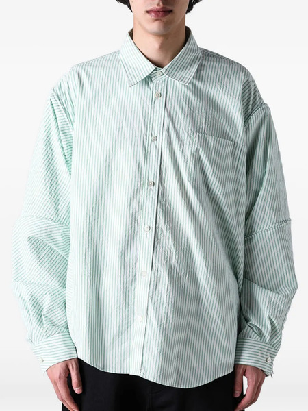 Doublet Detachable Striped Shirt - Green 