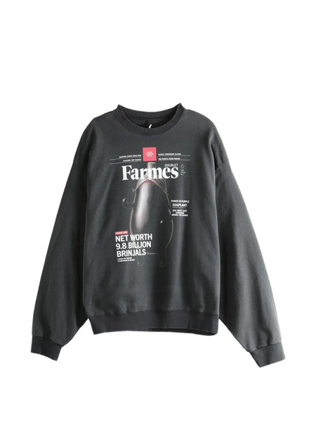  Doublet Farmes Magazine Cover Printed Sweatshirt - Grey 