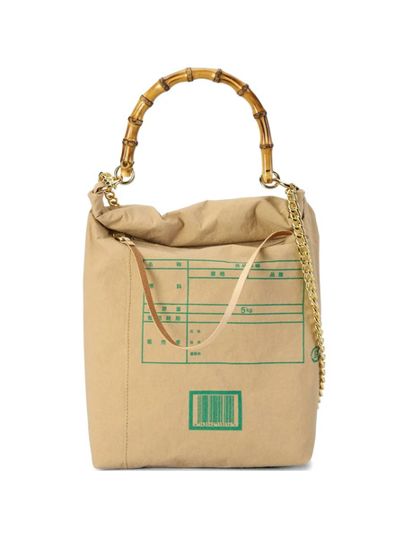 Doublet Graphic-print Chain-strap Shoulder Bag - Neutrals 