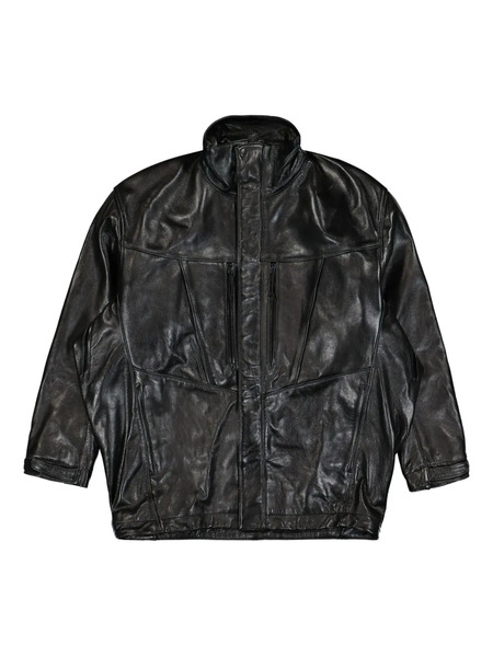  Doublet Panelled Leather Jacket - Black 