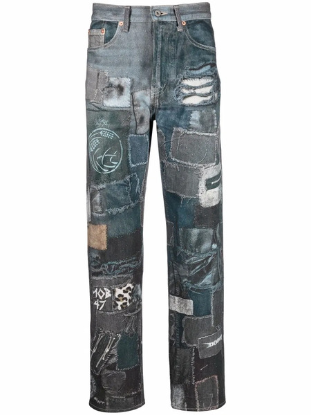  Doublet Patch-detail Denim Jeans - Blue 
