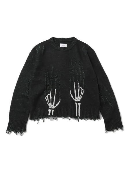  Doublet Skeleton Distressed Sweater - Black 