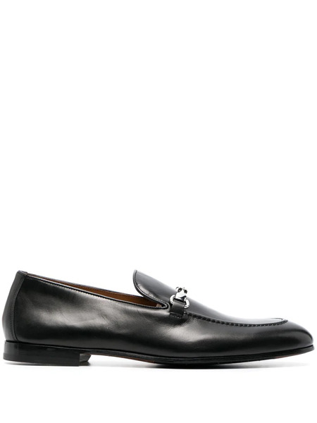  Doucal's Almond-toe Leather Loafers - Black 