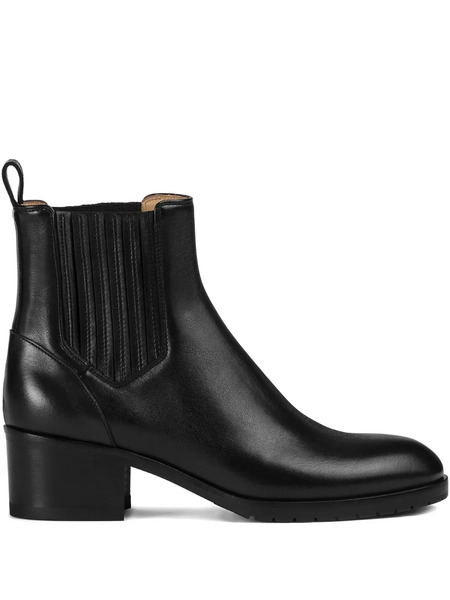  Doucal's Block-heel Leather Chelsea Boots - Black 