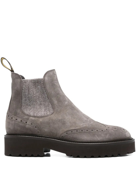  Doucal's Brogue-detail Chelsea Boots - Grey 