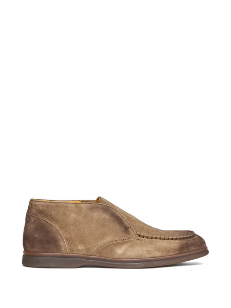  Doucal's Contrast-stitching Desert Boots - Brown 