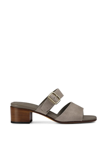  Doucal's Double-strap Suede Sandals - Grey 