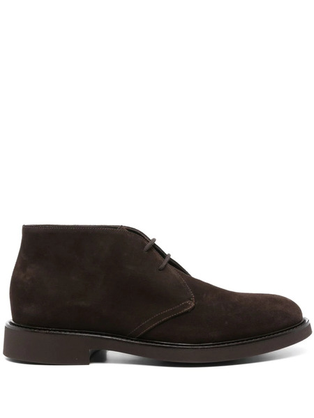  Doucal's Lace-up Suede Ankle Boots - Brown 