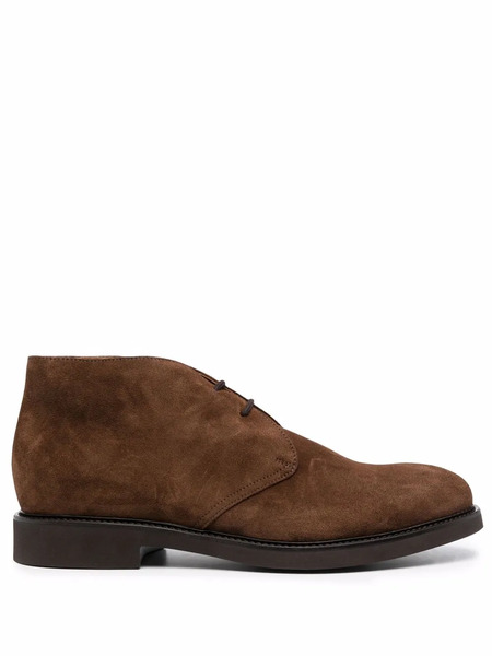  Doucal's Lace-up Suede Desert Boots - Brown 