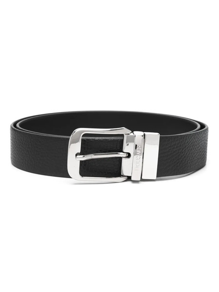  Doucal's Leather Belt - Black 