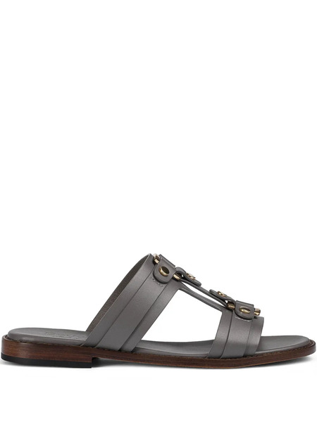  Doucal's Leather Sandals - Grey 
