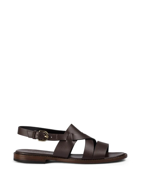 Doucal's Multi-strap Leather Sandals - Brown 
