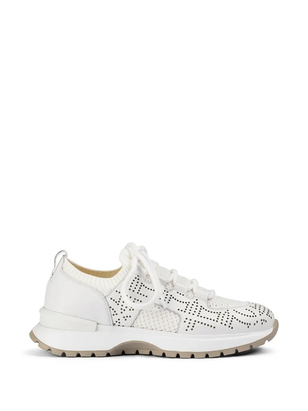  Doucal's Open-work Sneakers - White 