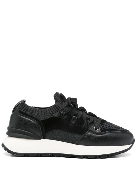  Doucal's Panelled Sneakers - Black 