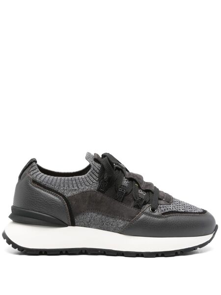  Doucal's Panelled Sneakers - Grey 