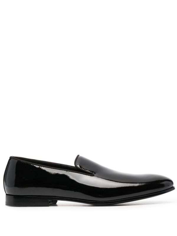 Doucal's Patent Leather Loafers - Black 